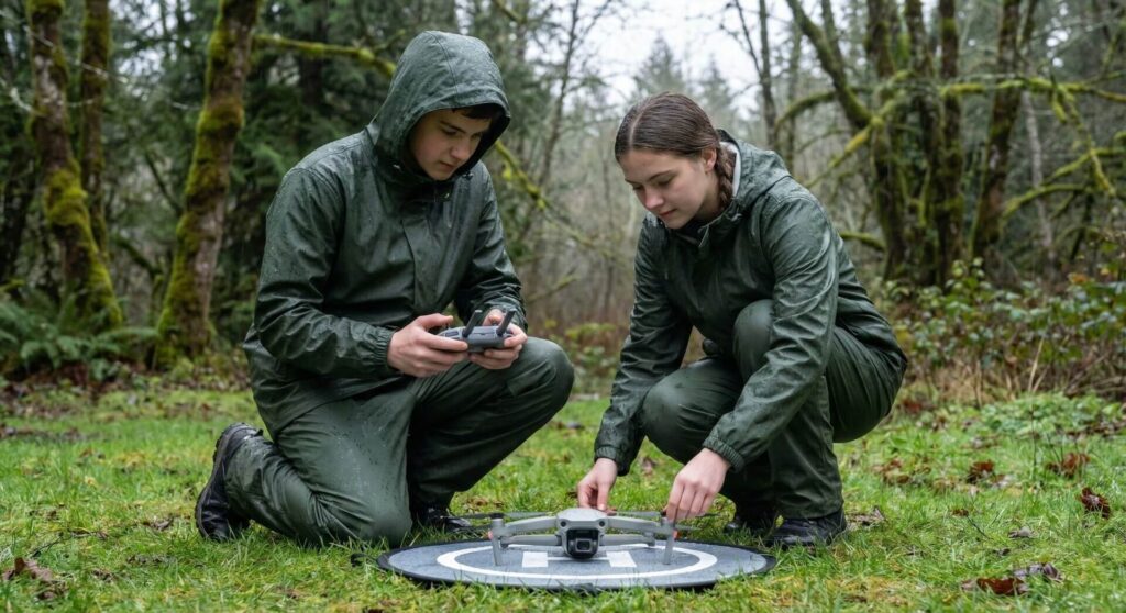 Moderne forsvar kræver teknologisk indsigt. Eleverne introduceres til brug af droner og lærer grundlæggende forståelse for overvågning, planlægning og sikker håndtering af udstyr. Undervisningen kombinerer teknik, samarbejde og taktisk tænkning.